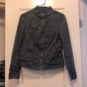 Express dark gray jean jacket size 6
